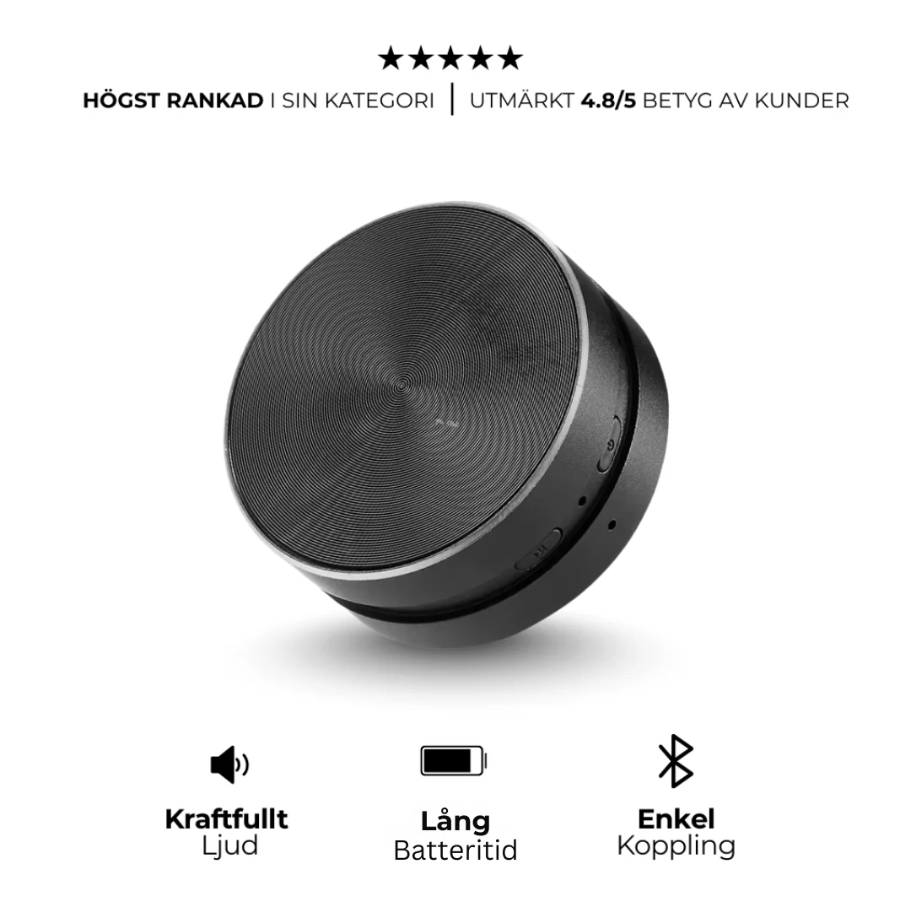 MusicPod – Portabel vibrationshögtalare med sugpropp